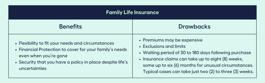 Family Life Insurance Benefits and Drawbacks