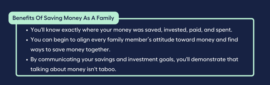 Benefits Of Saving Money As A Family