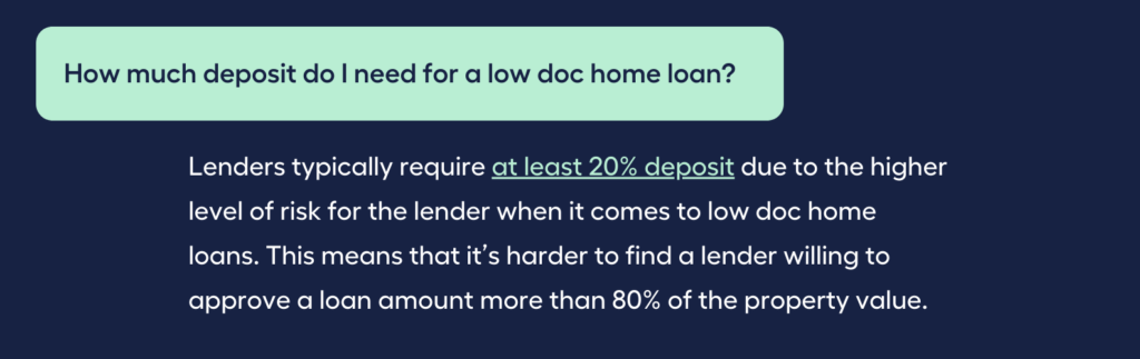 Deposit For A Low Doc Home Loan