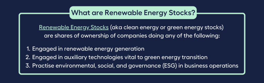 What are Renewable Energy Stocks